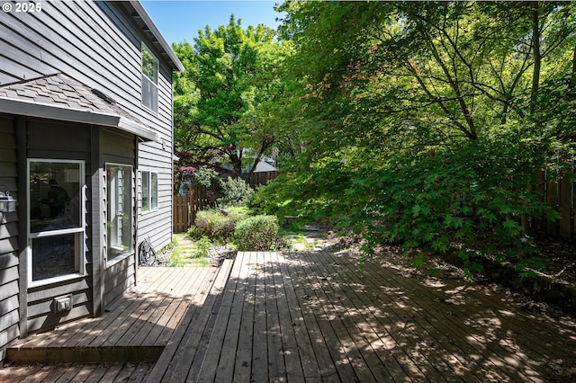 wooden terrace with fence