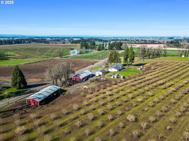 bird's eye view with a rural view