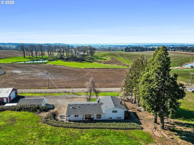 bird's eye view featuring a rural view