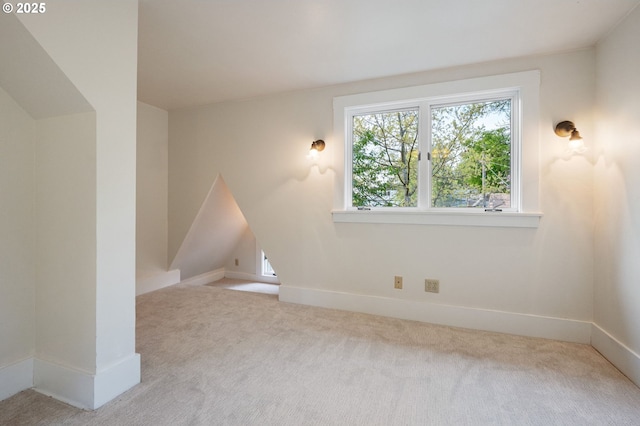 additional living space with carpet floors and baseboards