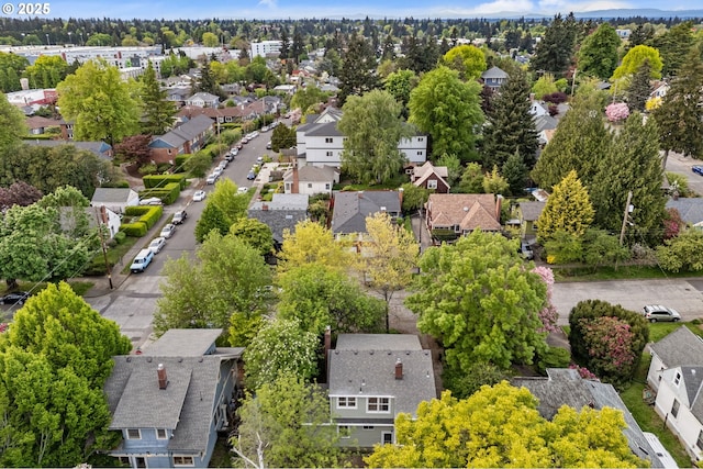 drone / aerial view with a residential view