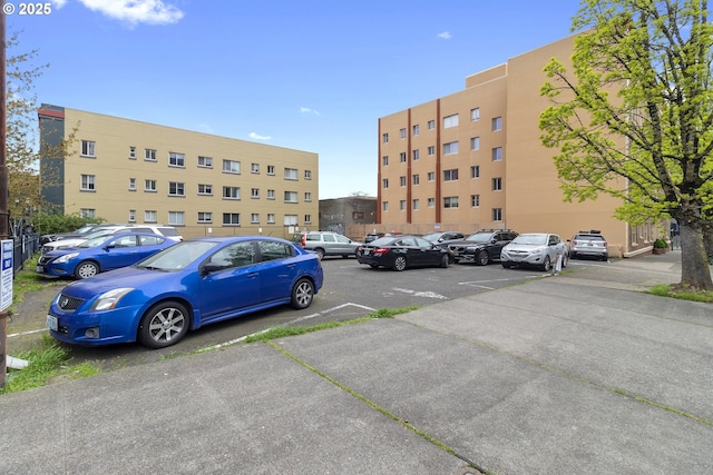 view of uncovered parking lot