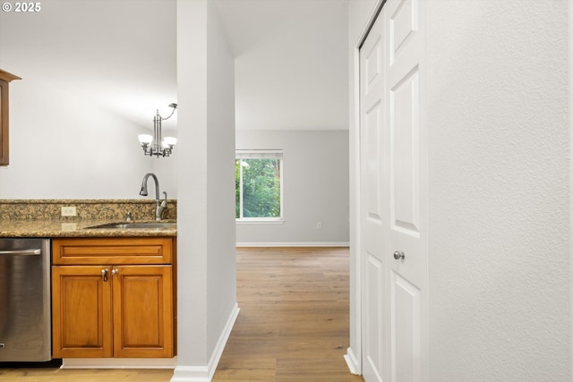 5130 SW Multnomah Blvd Unit H, Portland, OR 97219 - indoor wet bar featuring dishwasher and light wood-style floors