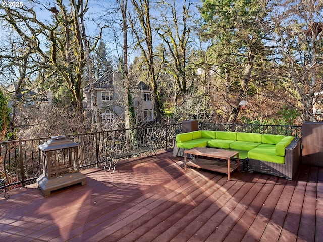 deck featuring an outdoor hangout area