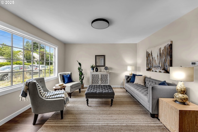 5414 SE 97th Ave, Portland, OR 97266 - living area featuring baseboards and wood finished floors