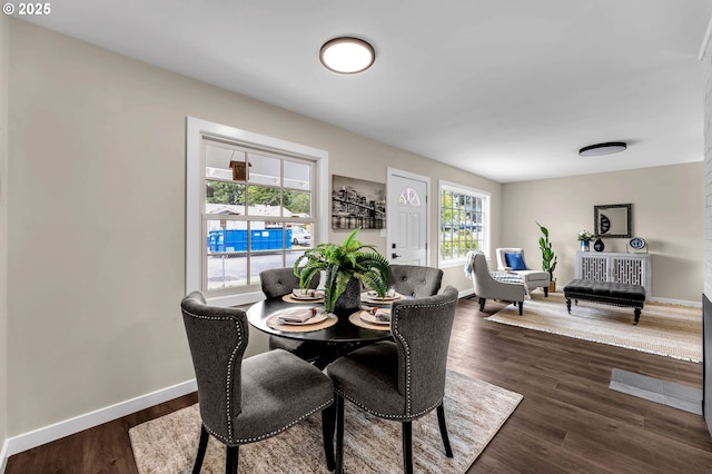 5414 SE 97th Ave, Portland, OR 97266 - dining area with baseboards and dark wood finished floors