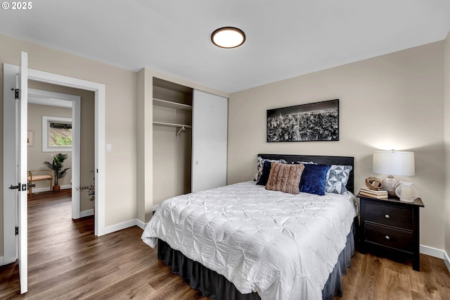 5414 SE 97th Ave, Portland, OR 97266 - bedroom featuring wood finished floors and a closet