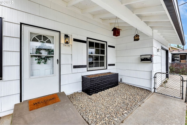5414 SE 97th Ave, Portland, OR 97266 - view of exterior entry featuring a porch and a gate