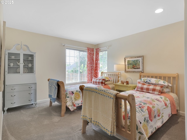 1689 Huckleberry Dr, Seaside, OR 97138 - bedroom featuring carpet floors, baseboards, and recessed lighting