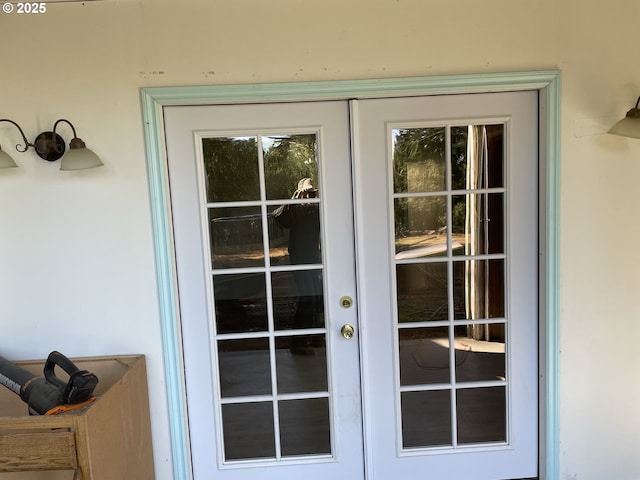 entryway with french doors