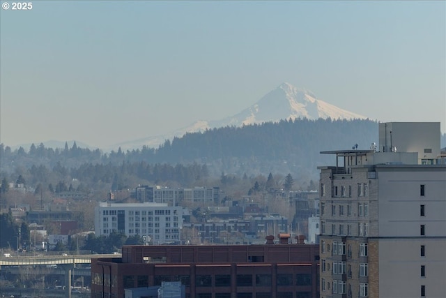 view of city with a mountain view