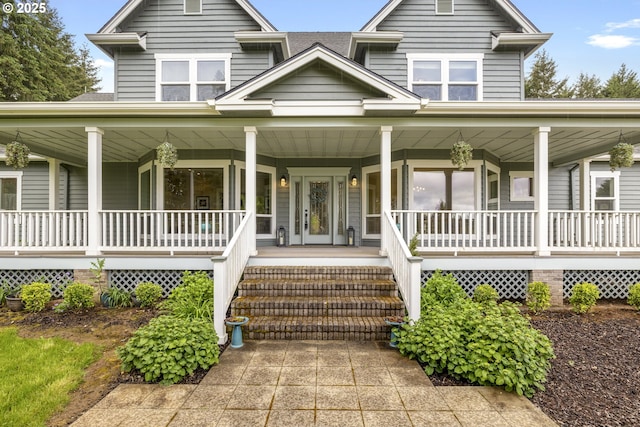 farmhouse-style home with a porch