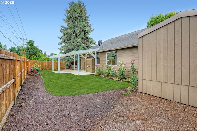 1080 Sage St, Silverton, OR 97381 - fenced backyard featuring a patio and a pergola