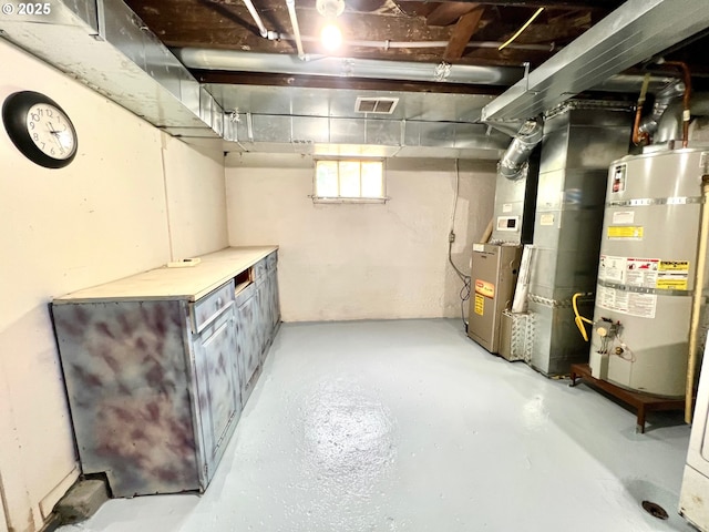 735 SE Spokane St, Portland, OR 97202 - below grade area featuring strapped water heater and heating unit