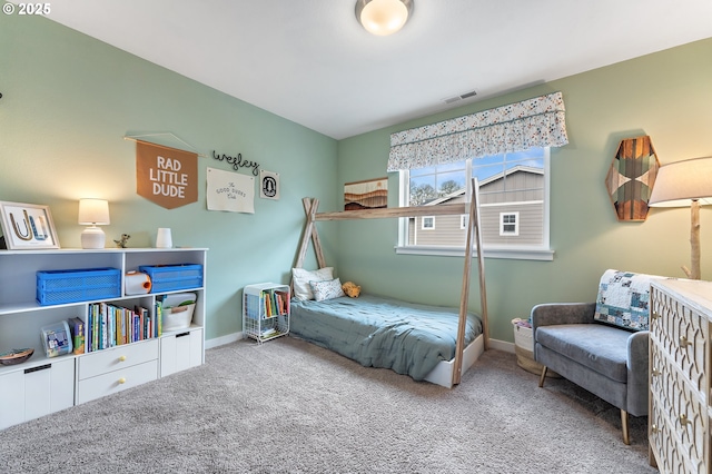 view of carpeted bedroom