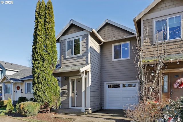 view of front of home featuring a garage