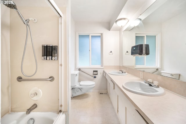 1339 SW 27th Ct, Gresham, OR 97080 - full bath with toilet, tub / shower combination, double vanity, and plenty of natural light