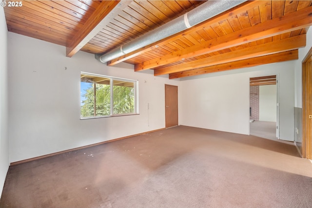 1339 SW 27th Ct, Gresham, OR 97080 - unfurnished room with carpet floors and wood ceiling with exposed beams