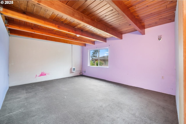 1339 SW 27th Ct, Gresham, OR 97080 - carpeted spare room with wooden ceiling with exposed beams