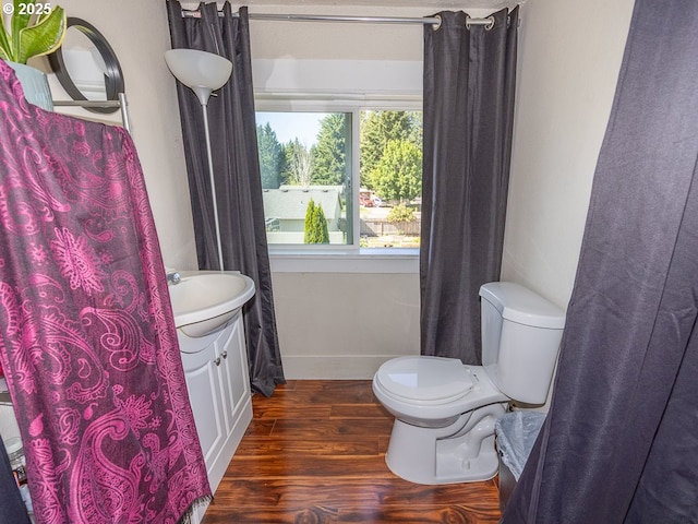 410 E Yacolt Rd, Yacolt, WA 98675 - bathroom with wood finished floors and vanity
