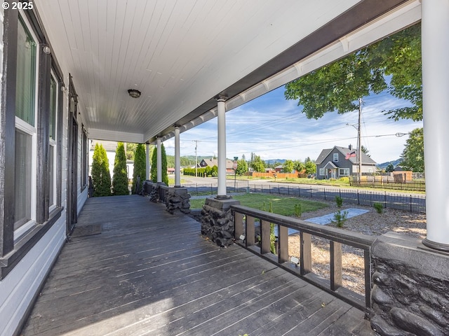 410 E Yacolt Rd, Yacolt, WA 98675 - wooden porch with a fenced backyard