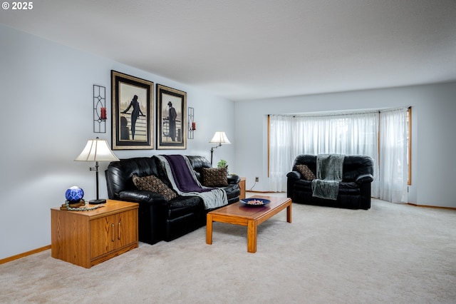 view of carpeted living room