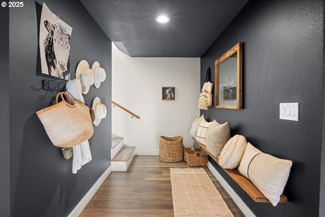 sitting room featuring wood-type flooring