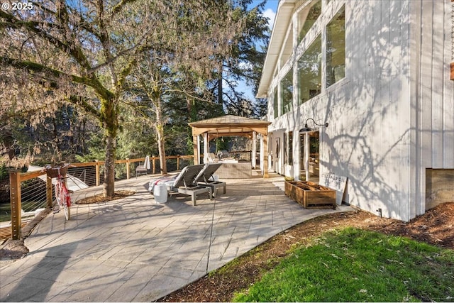 view of patio / terrace with a gazebo