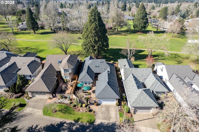 bird's eye view with a residential view