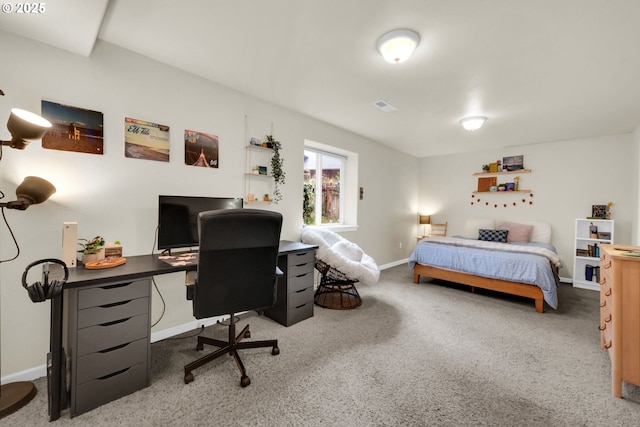 view of carpeted bedroom