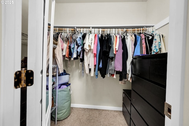 view of walk in closet