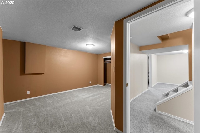 7406 N Fiske Ave, Portland, OR 97203 - hall with carpet flooring and a textured ceiling