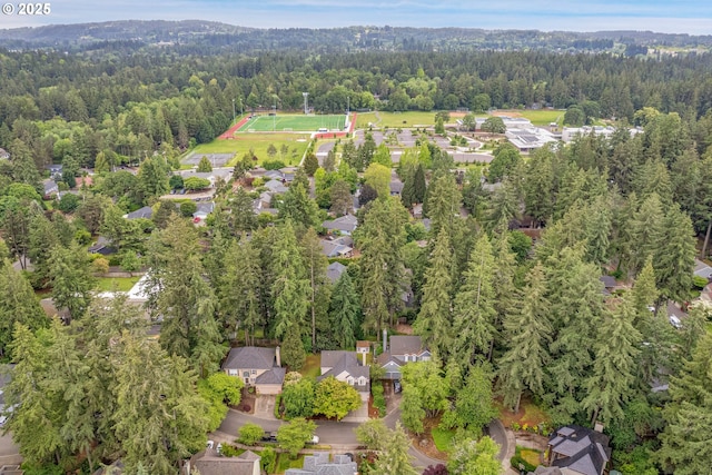 4698 Black Forest Ct, Lake Oswego, OR 97035 - aerial overview of property's location with a forest and nearby suburban area