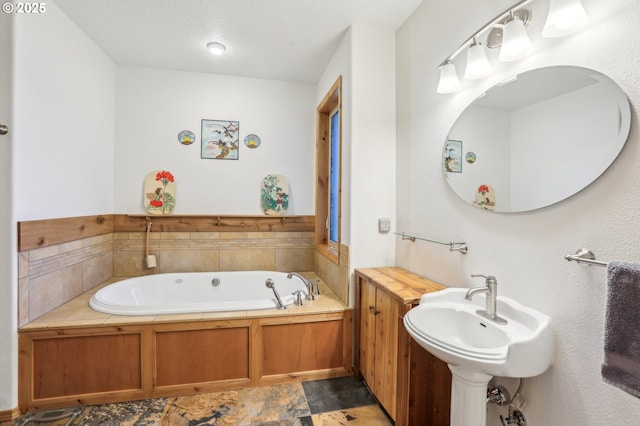 52135 E Terra Fern Dr, Sandy, OR 97055 - bathroom with a bath and stone finish floors