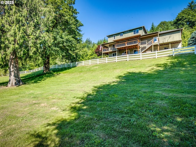 118 Marian Ln, Ariel, WA 98603 - fenced backyard with a wooden deck