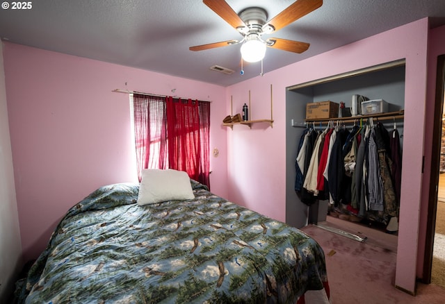 1630 SW Riverhill Dr, Hermiston, OR 97838 - bedroom featuring carpet floors, a closet, and ceiling fan