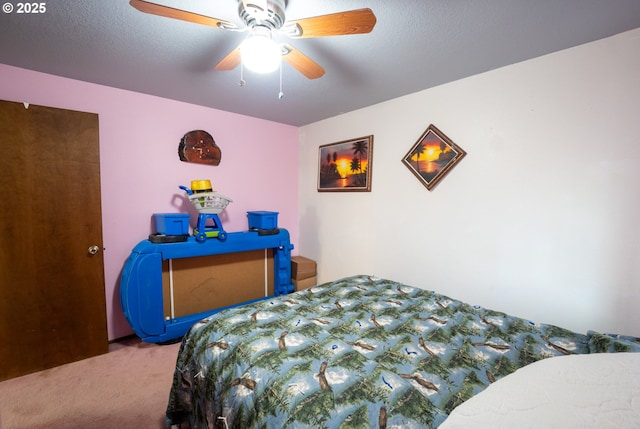 1630 SW Riverhill Dr, Hermiston, OR 97838 - bedroom with carpet flooring and a ceiling fan