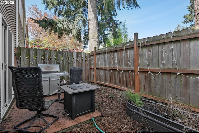 12631 SE Division St, Portland, OR 97236 - view of yard with a fenced backyard and a patio area