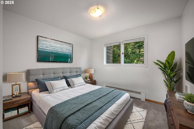2631 SW Sherwood Dr, Portland, OR 97201 - carpeted bedroom featuring a baseboard radiator and baseboards