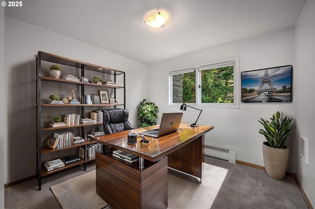 2631 SW Sherwood Dr, Portland, OR 97201 - carpeted office with baseboard heating and baseboards