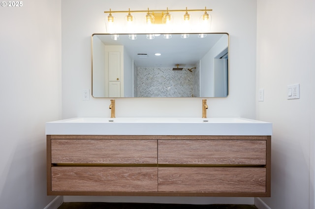 1500 SW 5th Ave Unit 703, Portland, OR 97201 - bathroom with double vanity and a tile shower
