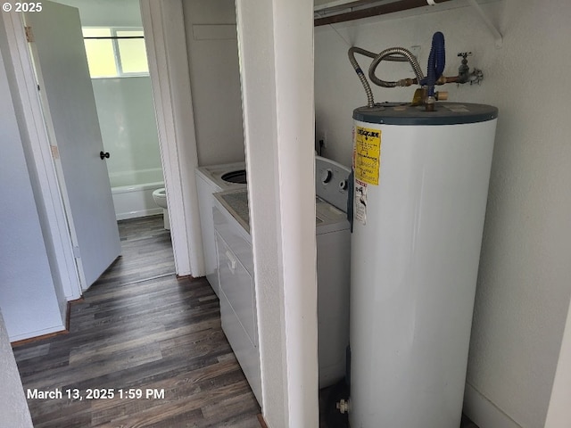 utilities with water heater and washer / dryer