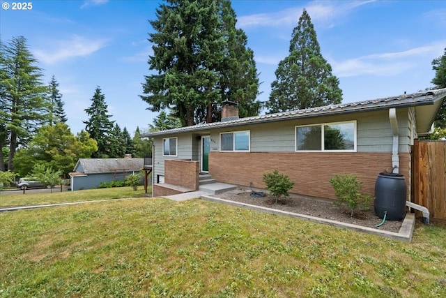 620 Sky Ln, Forest Grove, OR 97116 - ranch-style house with brick siding and a chimney