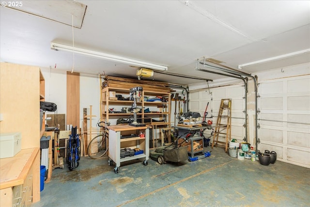 garage featuring a garage door opener