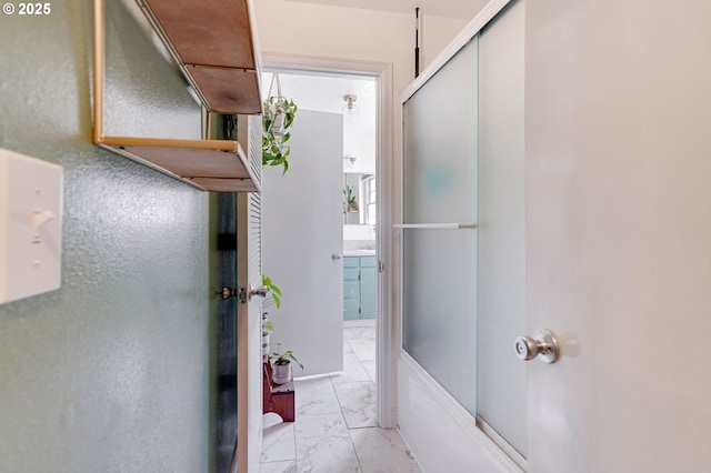 3374 Pioneer Dr, Salem, OR 97302 - hall featuring light marble finish floors