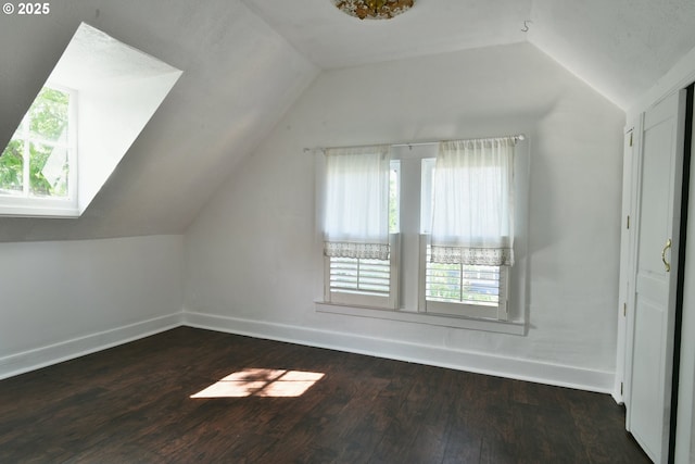4820 SE Haig St, Portland, OR 97206 - bonus room with vaulted ceiling, plenty of natural light, wood finished floors, and baseboards