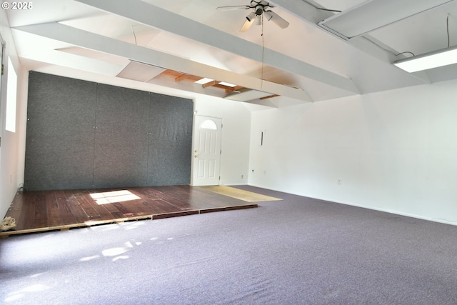 4820 SE Haig St, Portland, OR 97206 - carpeted spare room featuring ceiling fan and beamed ceiling
