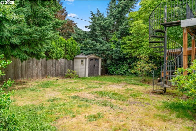 4715 N Willamette Blvd, Portland, OR 97203 - view of yard with stairs and a shed