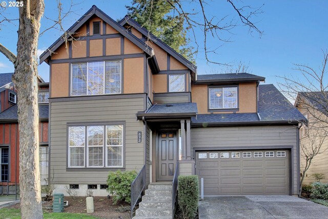 view of front of house featuring a garage