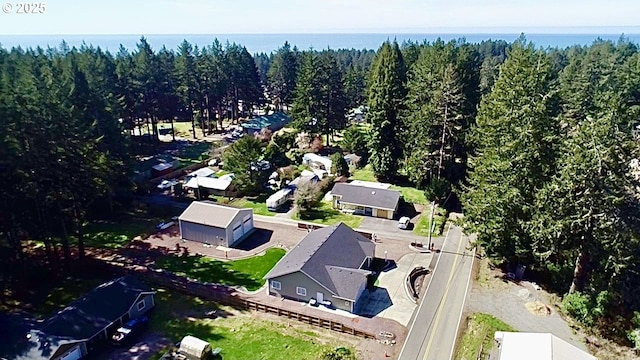 view from above of property featuring a nearby body of water